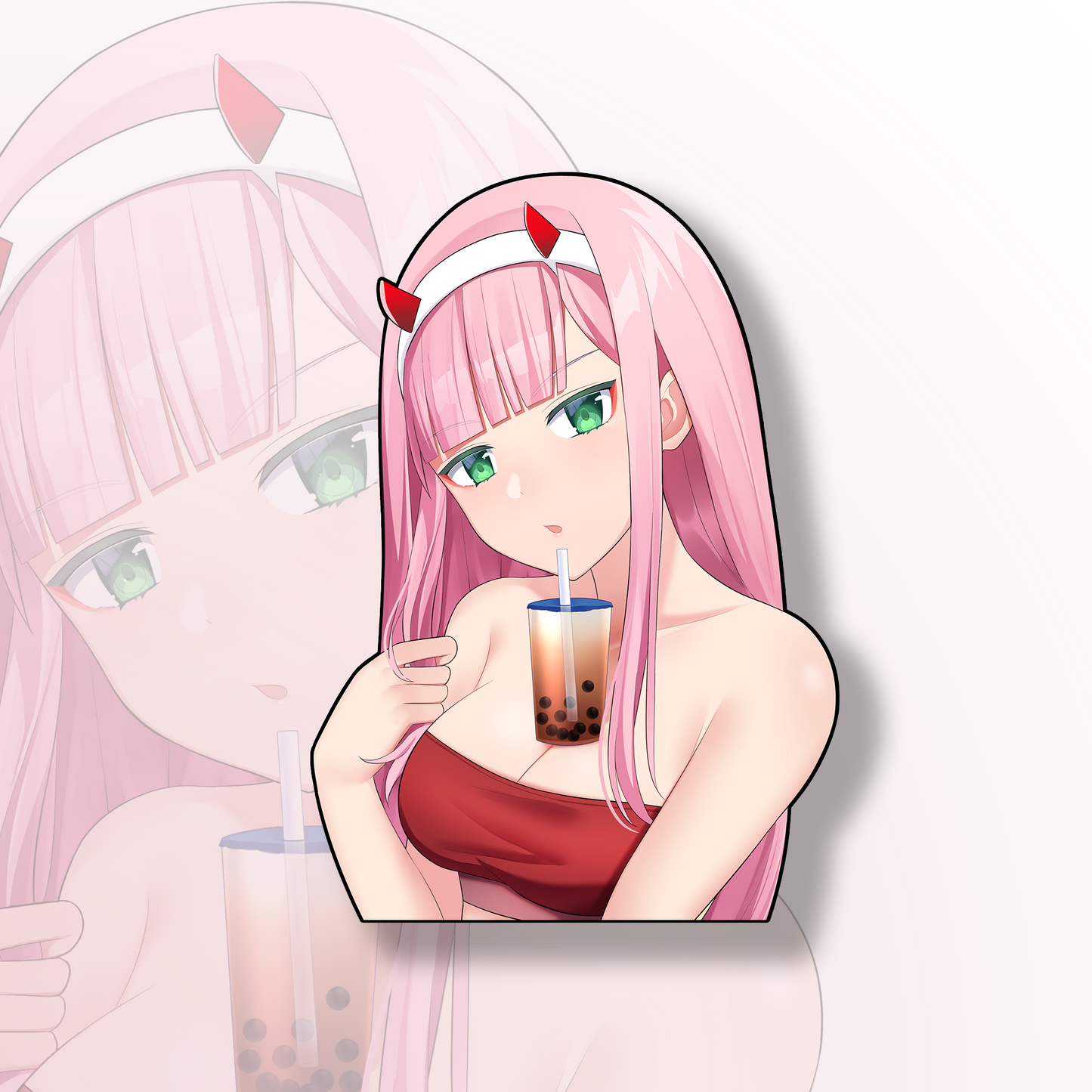 Zero Two Boba Babe Sticker