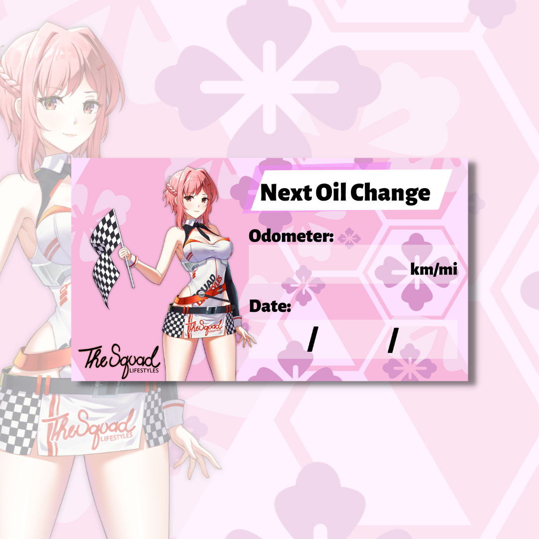 Racing KayCee Oil Change Sticker