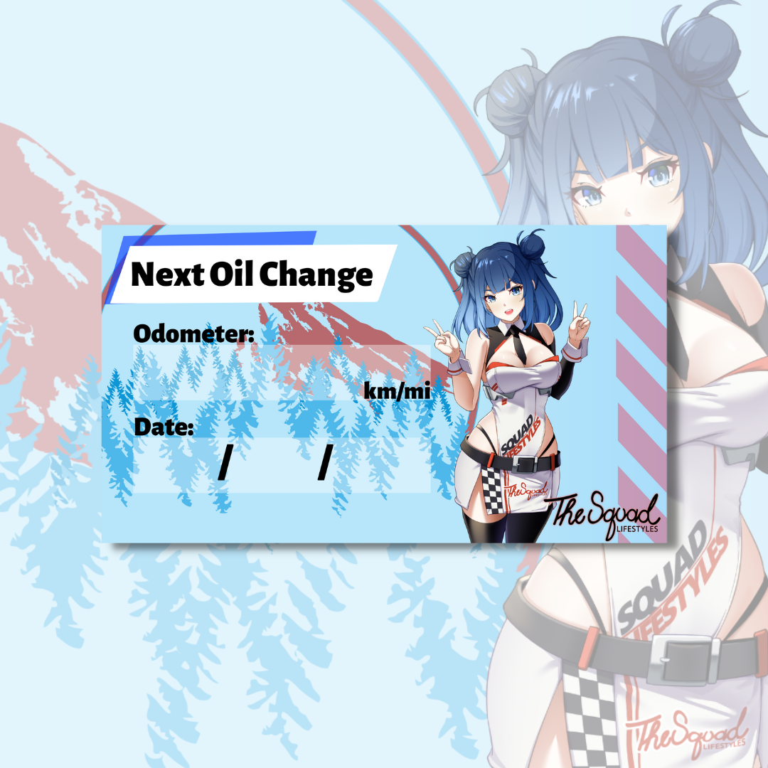 Racing Emi Oil Change Sticker