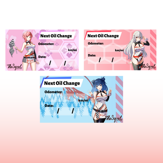 Racing Waifus Oil Change Sticker Bundle