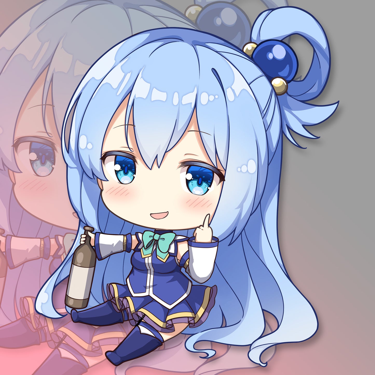 Aqua Pocket Waifu Sticker