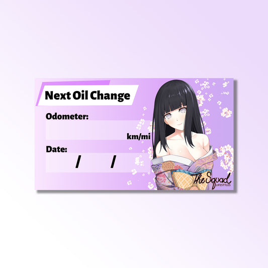 Hinata Oil Change Sticker