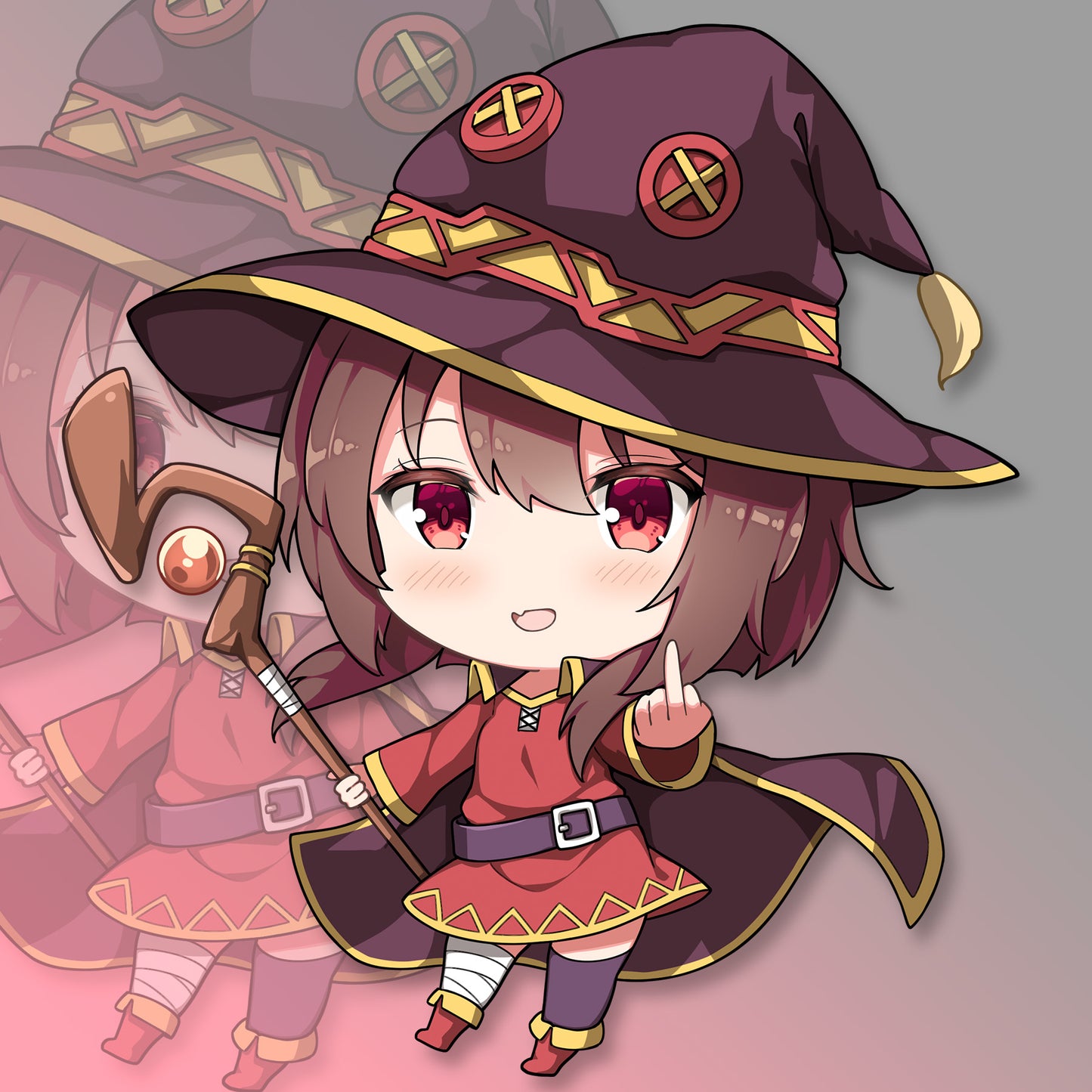 Megumin Pocket Waifu Sticker