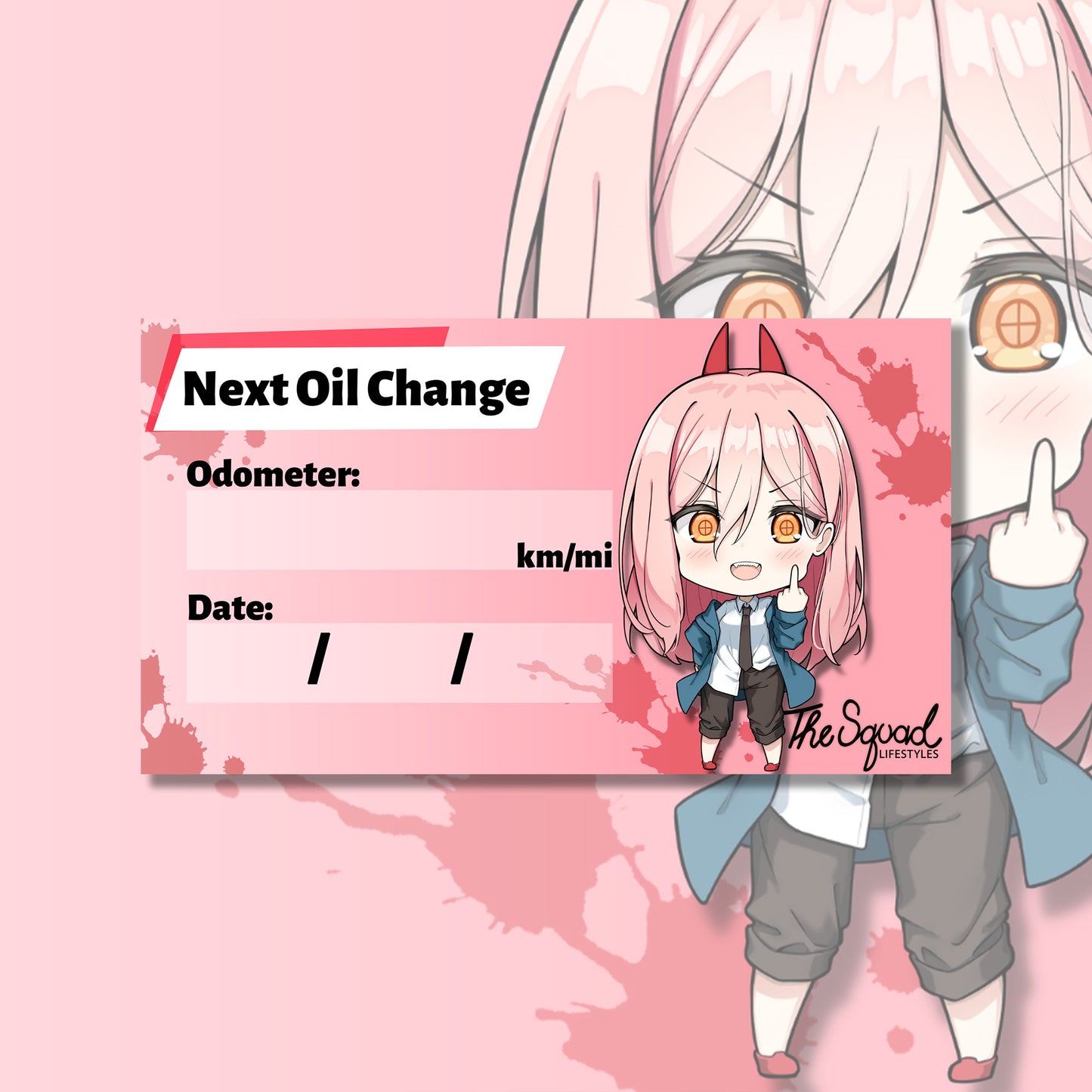 Power Pocket Waifu Oil Change Sticker